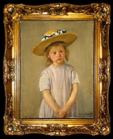 framed  Mary Cassatt Child in a Straw Hat, ta009-2